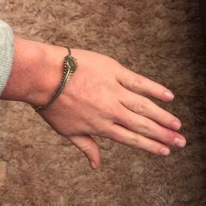 Alex and Ani peacock feather adjustable bracelet